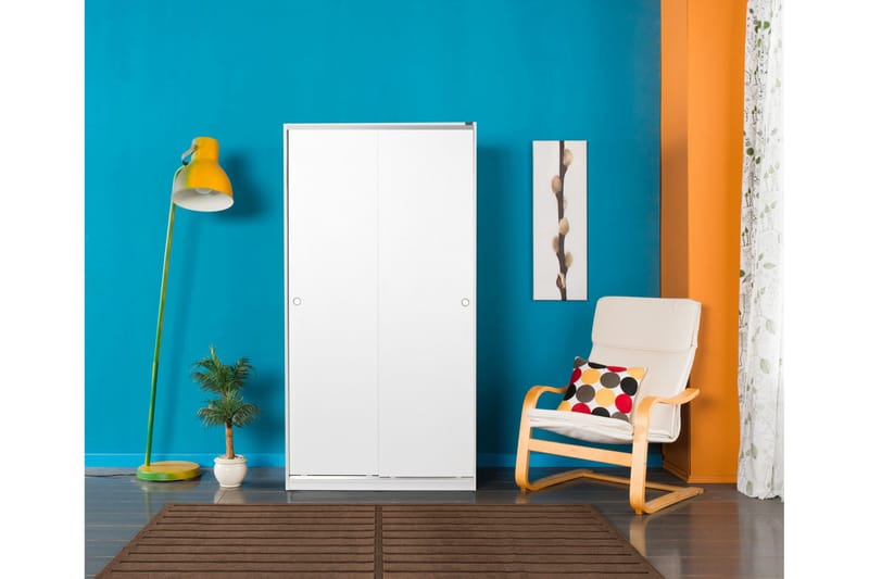Garderob 94x182 cm - Vit - Förvaring - Sko- & klädförvaring - Garderober & garderobssystem