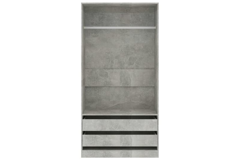 Garderob betonggrå 100x50x200 cm spånskiva - Grå - Förvaring - Sko- & klädförvaring - Garderober & garderobssystem