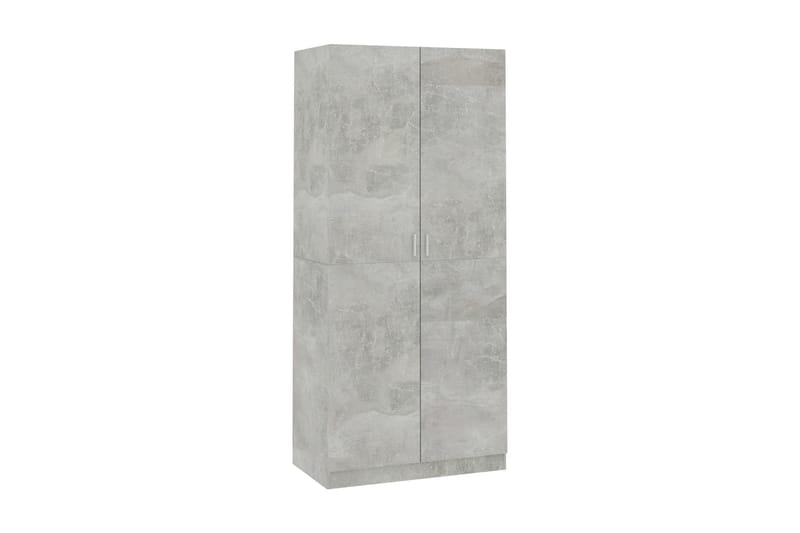 Garderob betonggrå 90x52x200 cm spånskiva - Grå - Förvaring - Sko- & klädförvaring - Garderober & garderobssystem