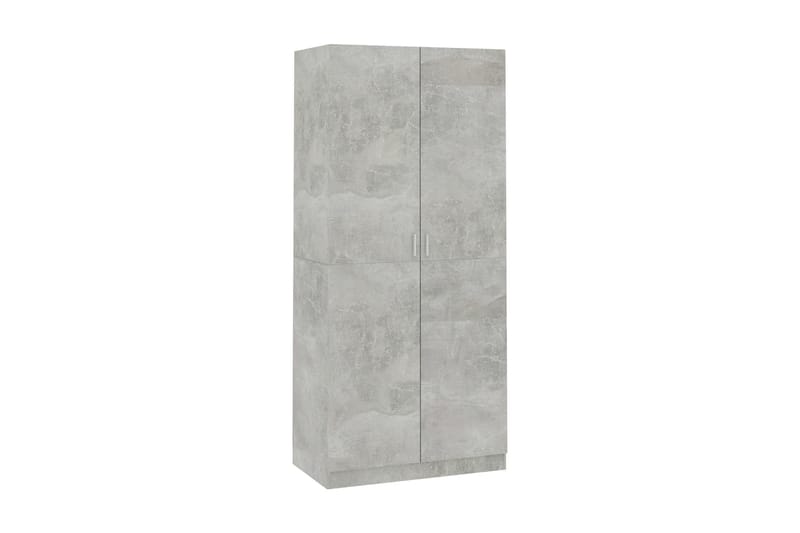 Garderob betonggrå 90x52x200 cm spånskiva - Grå - Garderober & garderobssystem