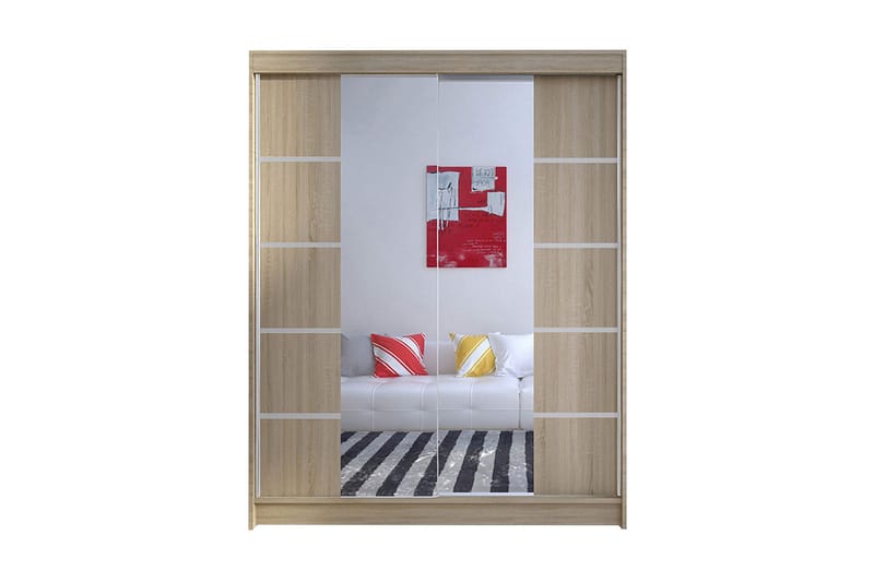 Garderob Camino LED-belysning, Ek