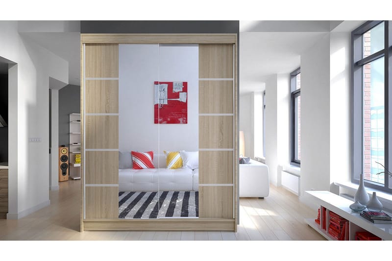 Garderob Camino LED-belysning - Ek - Förvaring - Sko- & klädförvaring - Garderober & garderobssystem