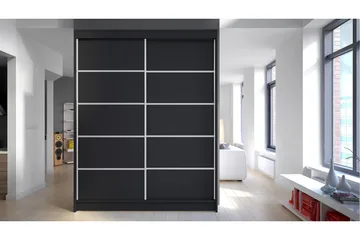 Garderob Camino LED-belysning - Svart - Förvaring - Sko- & klädförvaring - Garderober & garderobssystem