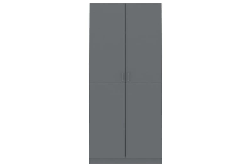 Garderob grå högglans 90x52x200 cm spånskiva - Grå - Förvaring - Sko- & klädförvaring - Garderober & garderobssystem