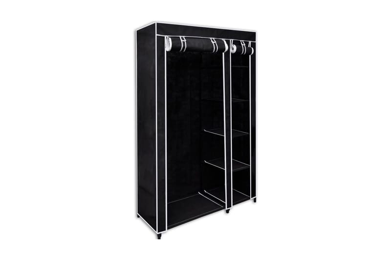 Garderob hopfällbar 110x45x175 cm svart - Svart - Förvaring - Sko- & klädförvaring - Garderober & garderobssystem