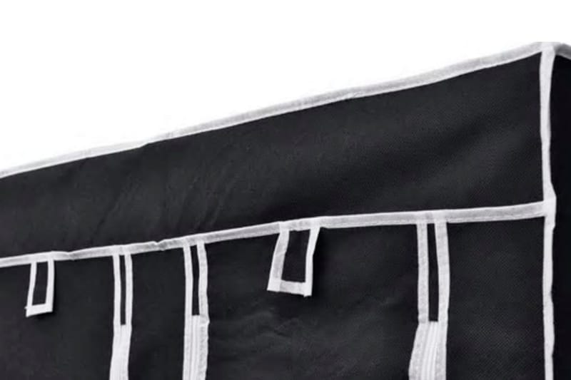 Garderob hopfällbar 110x45x175 cm svart - Svart - Förvaring - Sko- & klädförvaring - Garderober & garderobssystem