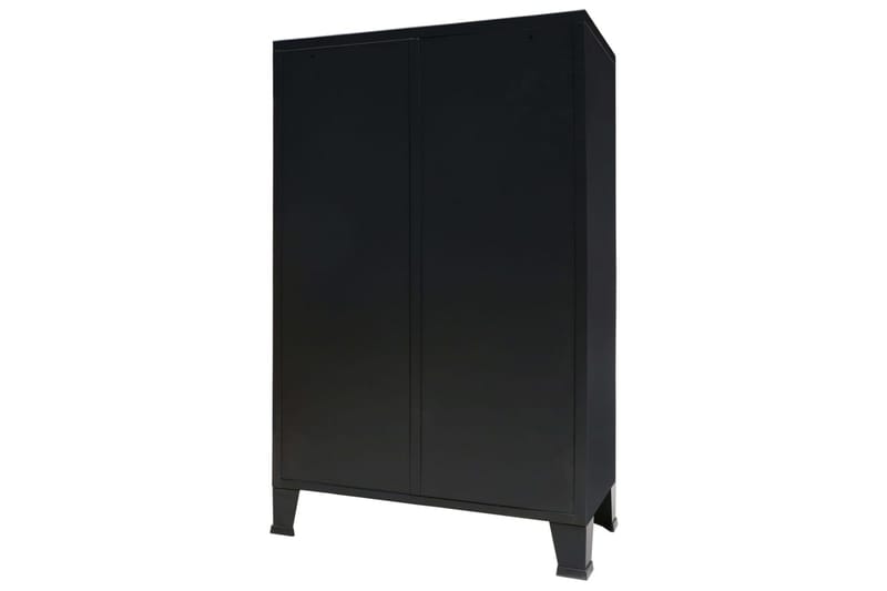 Garderob industriell stil metall 67x35x107 cm svart - Svart - Förvaring - Sko- & klädförvaring - Garderober & garderobssystem