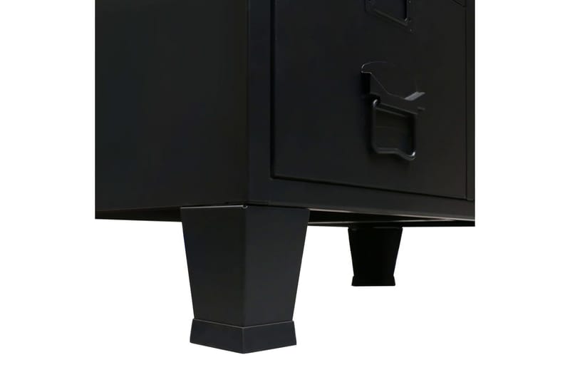 Garderob industriell stil metall 67x35x107 cm svart - Svart - Förvaring - Sko- & klädförvaring - Garderober & garderobssystem