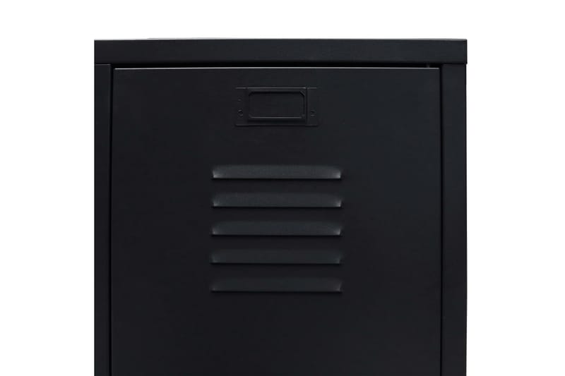 Garderob industriell stil metall 67x35x107 cm svart - Svart - Förvaring - Sko- & klädförvaring - Garderober & garderobssystem