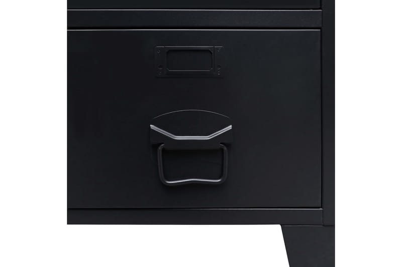 Garderob industriell stil metall 67x35x107 cm svart - Svart - Förvaring - Sko- & klädförvaring - Garderober & garderobssystem