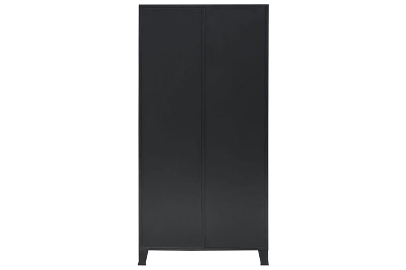 Garderob industriell stil metall 90x40x180 cm svart - Svart - Förvaring - Sko- & klädförvaring - Garderober & garderobssystem