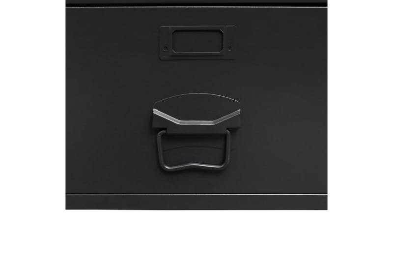 Garderob industriell stil metall 90x40x180 cm svart - Svart - Förvaring - Sko- & klädförvaring - Garderober & garderobssystem