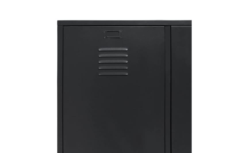 Garderob industriell stil metall 90x40x180 cm svart - Svart - Förvaring - Sko- & klädförvaring - Garderober & garderobssystem