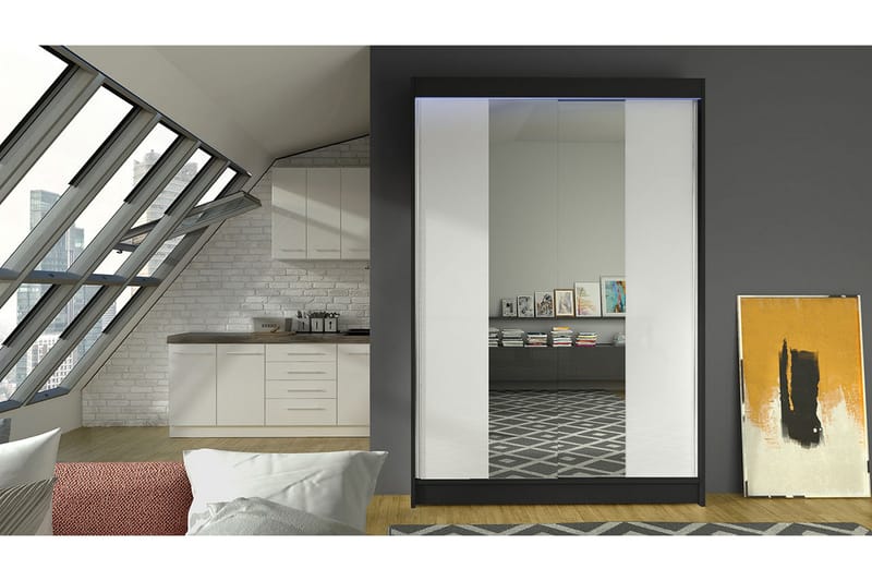 Garderob + LED - Svart/Vit/RGB LED - Förvaring - Sko- & klädförvaring - Garderober & garderobssystem