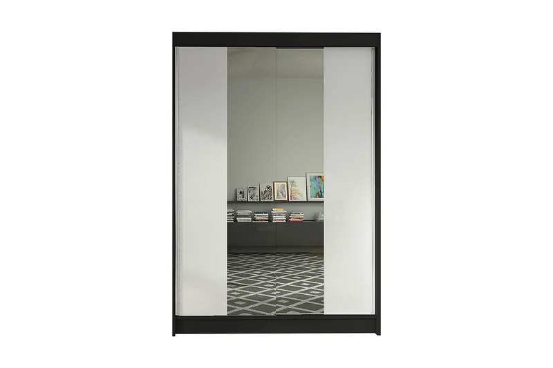 Garderob Lino LED-belysning - Svart/Vit - Förvaring - Sko- & klädförvaring - Garderober & garderobssystem