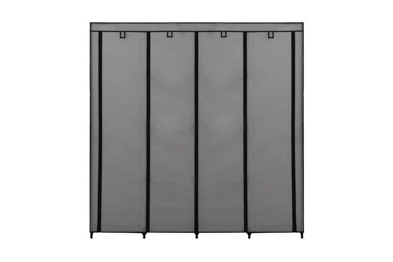 Garderob med 4 fack grå 175x45x170 cm - Grå - Förvaring - Sko- & klädförvaring - Garderober & garderobssystem