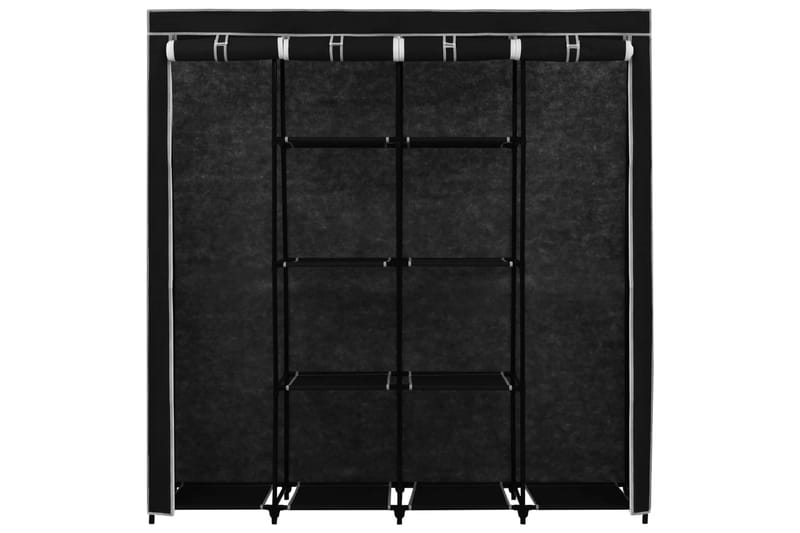 Garderob med 4 fack svart 175x45x170 cm - Svart - Förvaring - Sko- & klädförvaring - Garderober & garderobssystem