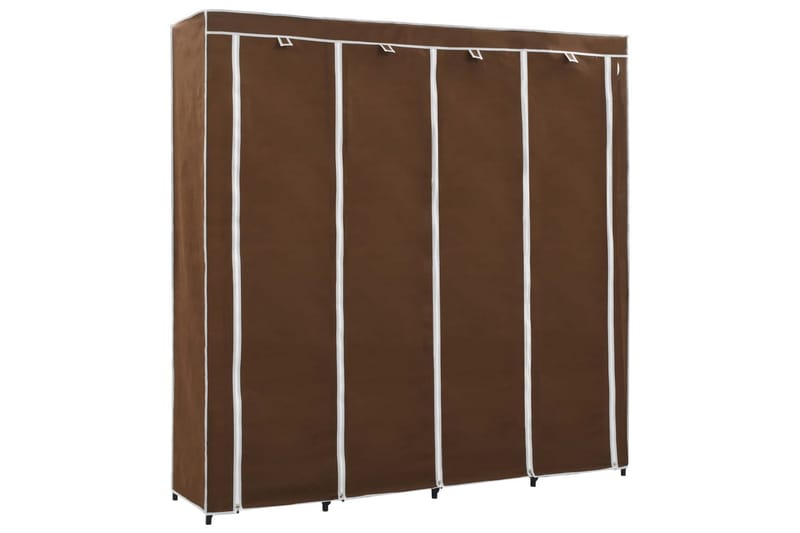 Garderob med 4 utrymmen brun 175x45x170 cm - Brun - Garderober & garderobssystem