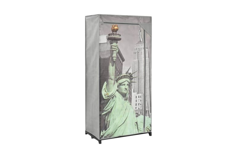 Garderob New York 75x45x160 cm tyg - Vit - Garderober & garderobssystem