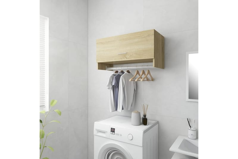 Garderob sonoma-ek 70x32,5x35 cm spånskiva - Brun - Förvaring - Sko- & klädförvaring - Garderober & garderobssystem