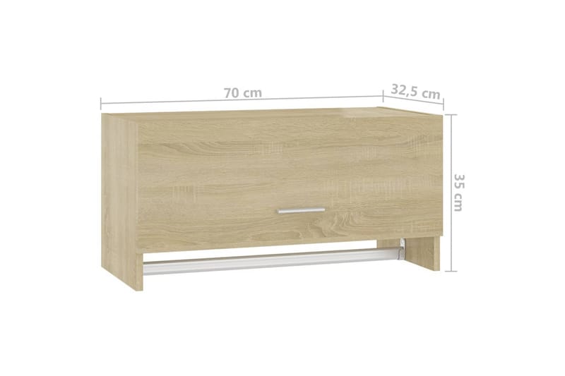 Garderob sonoma-ek 70x32,5x35 cm spånskiva - Brun - Förvaring - Sko- & klädförvaring - Garderober & garderobssystem