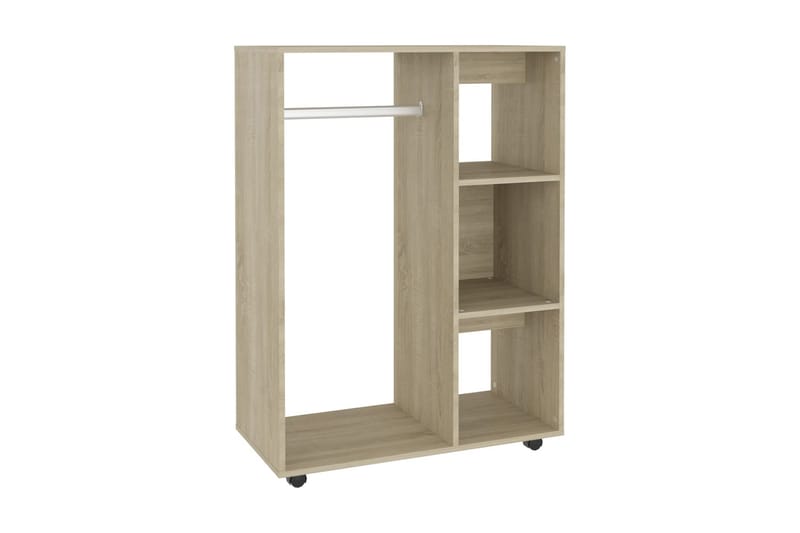 Garderob sonoma-ek 80x40x110 cm spånskiva - Brun - Förvaring - Sko- & klädförvaring - Garderober & garderobssystem