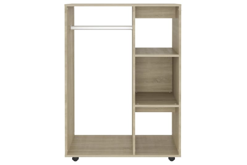 Garderob sonoma-ek 80x40x110 cm spånskiva - Brun - Förvaring - Sko- & klädförvaring - Garderober & garderobssystem