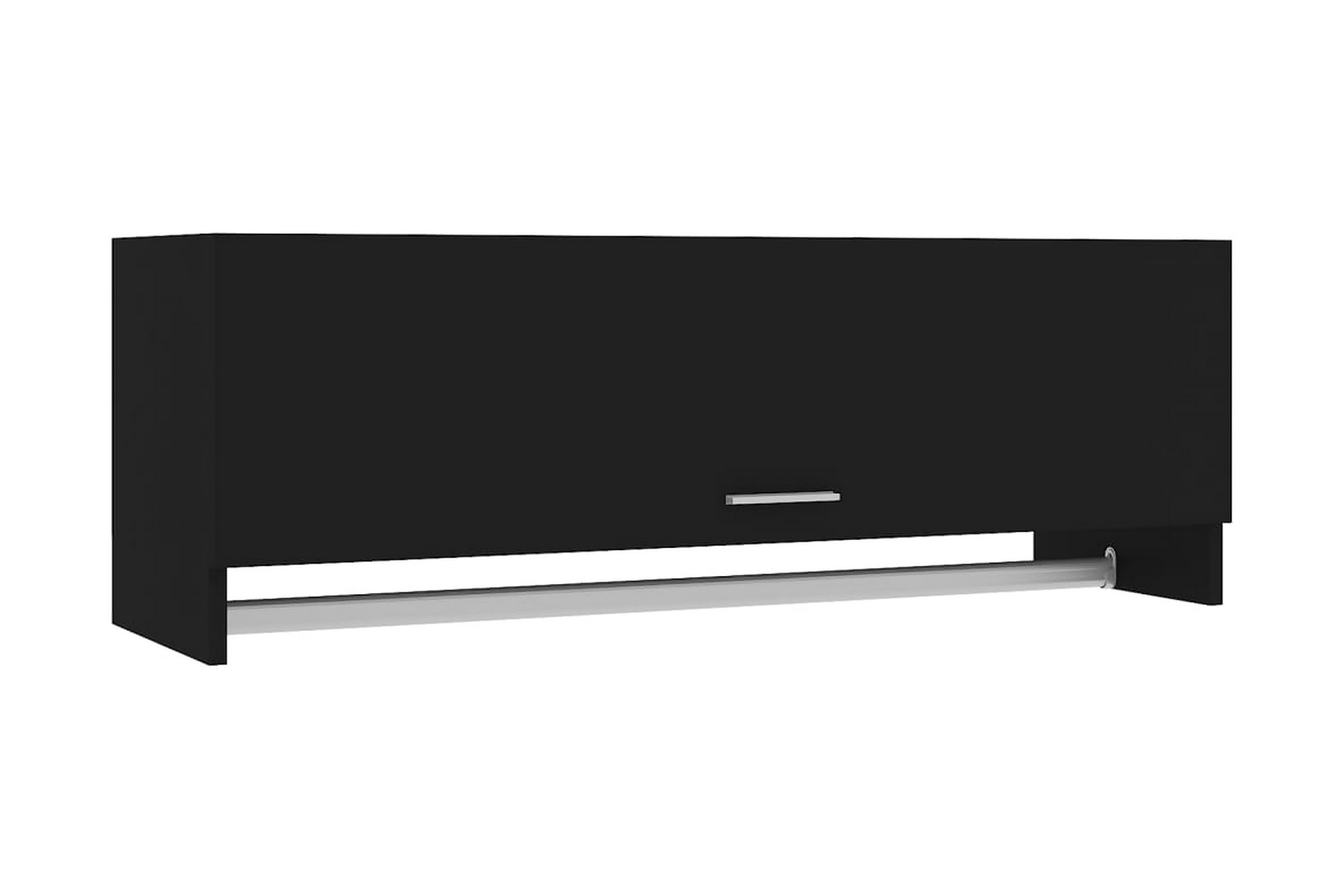 Garderob svart 100×32,5×35 cm spånskiva – Svart