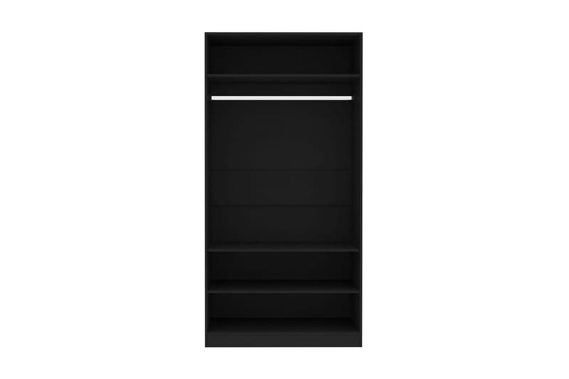 Garderob svart 100x50x200 cm spånskiva - Svart - Förvaring - Sko- & klädförvaring - Garderober & garderobssystem