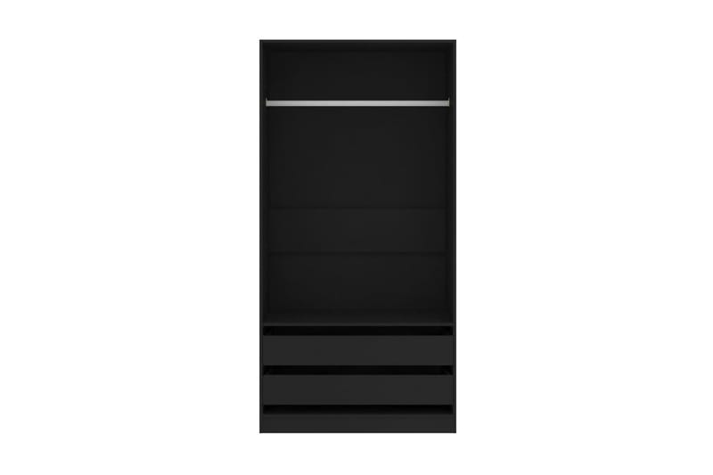 Garderob svart 100x50x200 cm spånskiva - Svart - Garderober & garderobssystem