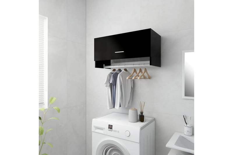 Garderob svart 70x32,5x35 cm spånskiva - Svart - Förvaring - Sko- & klädförvaring - Garderober & garderobssystem