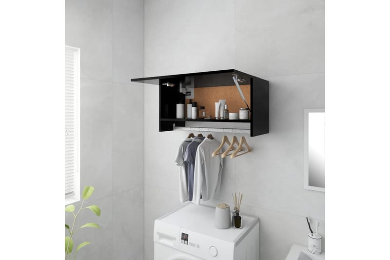 Garderob svart 70x32,5x35 cm spånskiva - Svart - Förvaring - Sko- & klädförvaring - Garderober & garderobssystem
