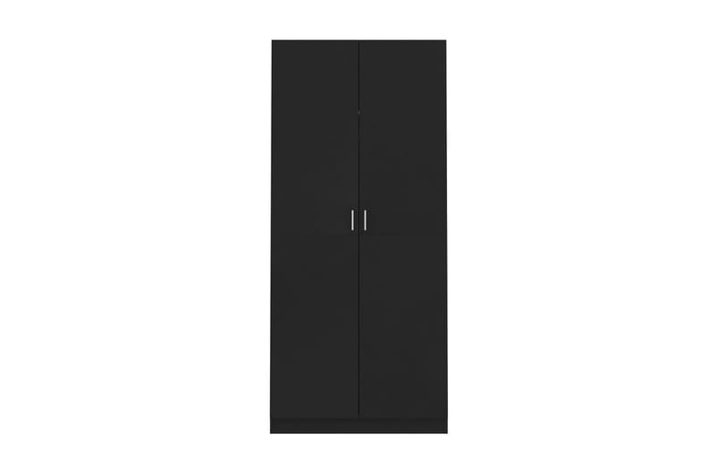 Garderob svart 90x52x200 cm spånskiva - Svart - Förvaring - Sko- & klädförvaring - Garderober & garderobssystem