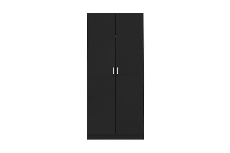 Garderob svart 90x52x200 cm spånskiva - Svart - Garderober & garderobssystem