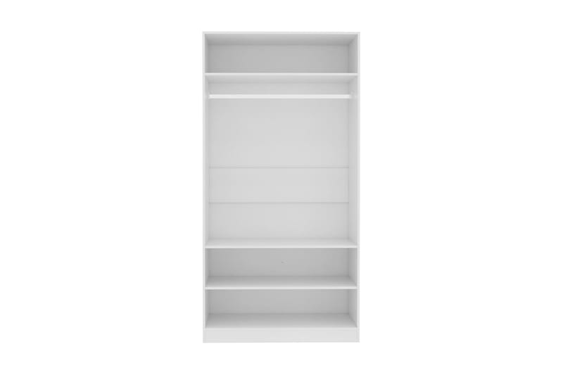 Garderob vit 100x50x200 cm spånskiva - Vit - Förvaring - Sko- & klädförvaring - Garderober & garderobssystem