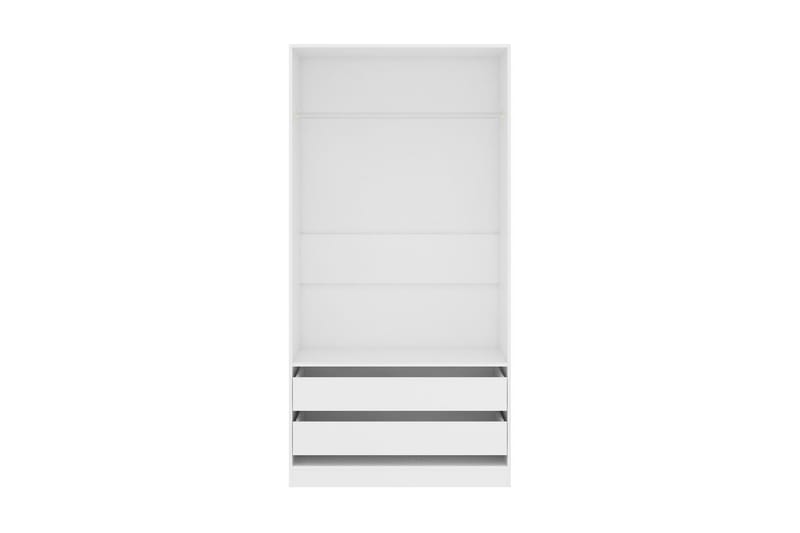Garderob vit 100x50x200 cm spånskiva - Vit - Förvaring - Sko- & klädförvaring - Garderober & garderobssystem
