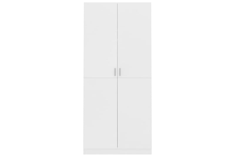 Garderob vit 90x52x200 cm spånskiva - Vit - Förvaring - Sko- & klädförvaring - Garderober & garderobssystem