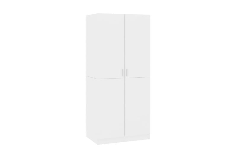 Garderob vit högglans 80x52x180 cm spånskiva - Vit högglans - Förvaring - Sko- & klädförvaring - Garderober & garderobssystem