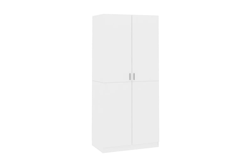 Garderob vit högglans 90x52x200 cm spånskiva - Vit - Garderober & garderobssystem