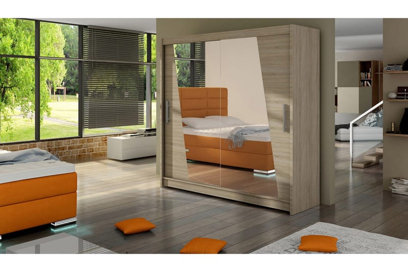 Garderob Prag LED-belysning - Ek - Förvaring - Sko- & klädförvaring - Garderober & garderobssystem