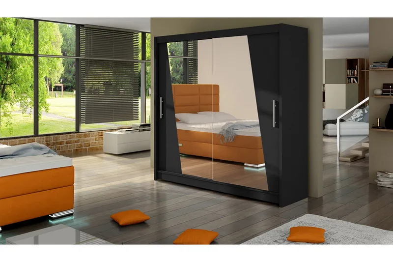 Garderob Prag LED-belysning - Svart - Förvaring - Sko- & klädförvaring - Garderober & garderobssystem