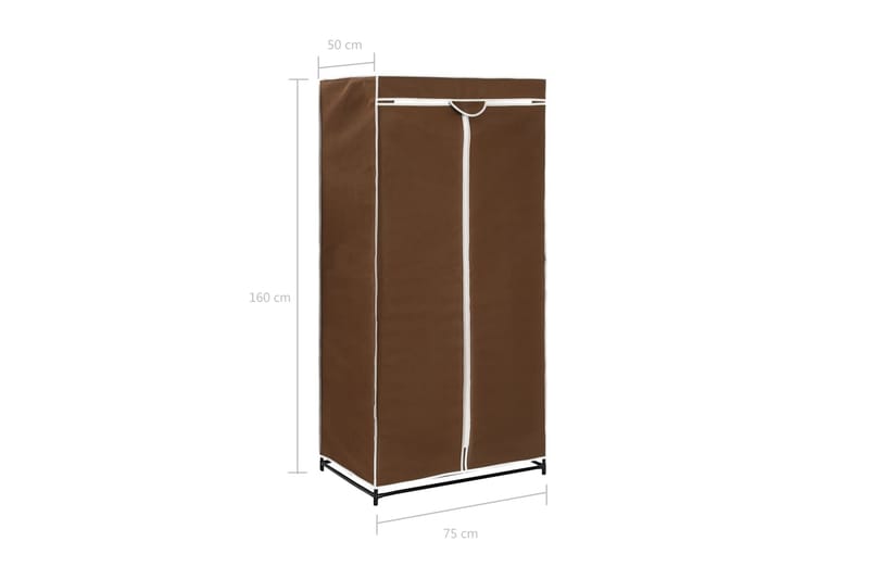 Garderober 2 st brun 75x50x160 cm - Brun - Garderober & garderobssystem