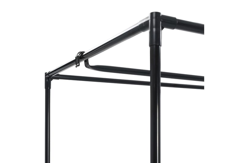 Garderober 2 st svart 75x50x160 cm - Svart - Garderober & garderobssystem