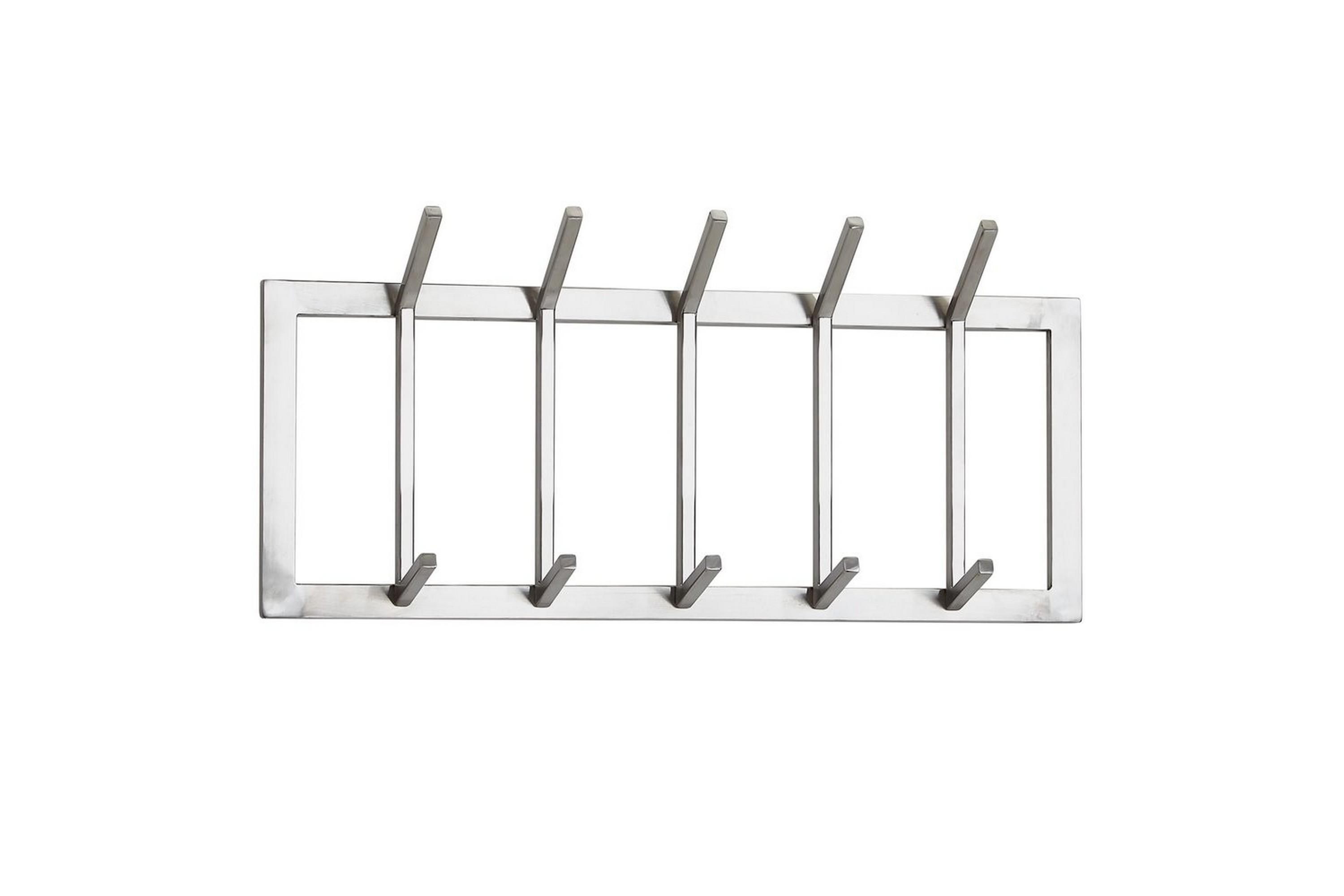 kapprum wohnling väggmonterad klädhängare med 5 metallkrokar, matt polerad -