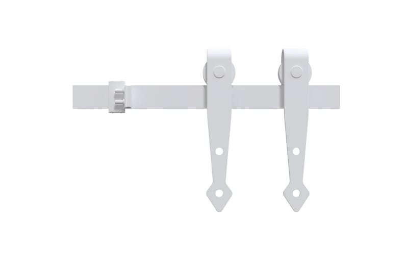Mini skjutdörrsbeslag kolstål vit 122 cm - Vit - Skjutdörrar garderob - Garderober & garderobssystem