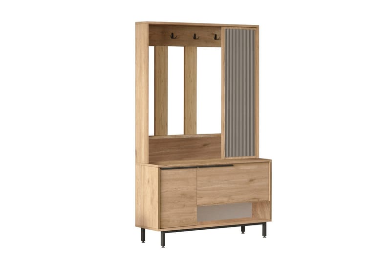 Liyakat Hallmöbel - Valnöt - Förvaring - Sko- & klädförvaring - Garderober & garderobssystem - Garderobsinredning - Backstativ