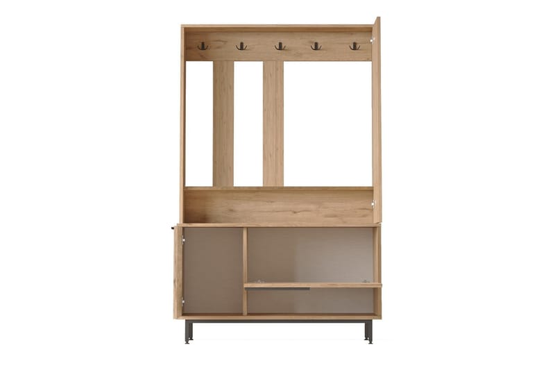 Liyakat Hallmöbel - Valnöt - Förvaring - Sko- & klädförvaring - Garderober & garderobssystem - Garderobsinredning - Backstativ