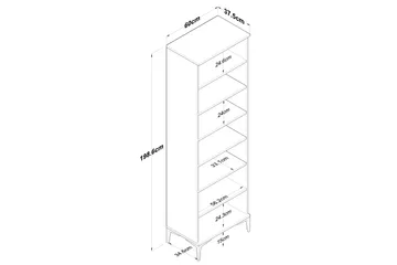 Lukkha Hallmöbel - Valnöt/Vit - Förvaring - Sko- & klädförvaring - Garderober & garderobssystem - Garderobsinredning - Backstativ