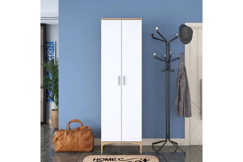 Lukkha Hallmöbel - Valnöt/Vit - Förvaring - Sko- & klädförvaring - Garderober & garderobssystem - Garderobsinredning - Backstativ