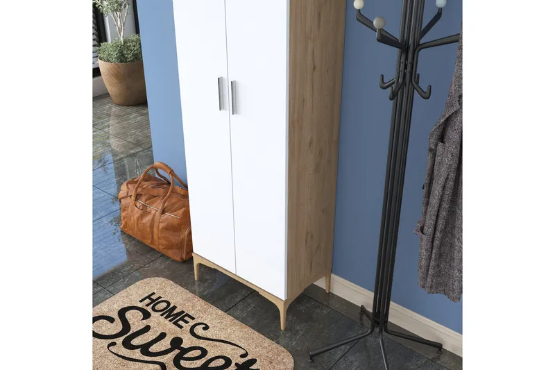 Lukkha Hallmöbel - Valnöt/Vit - Förvaring - Sko- & klädförvaring - Garderober & garderobssystem - Garderobsinredning - Backstativ